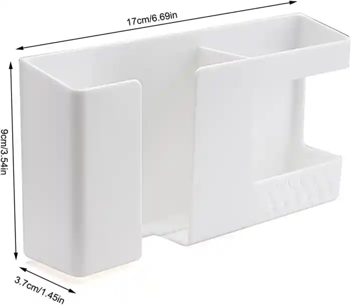 Wall Hanging Box TV Air Conditioner Remote Control Storage Box Hole Free and Traceless Mobile Phone Charging Wall Hanging Shelf